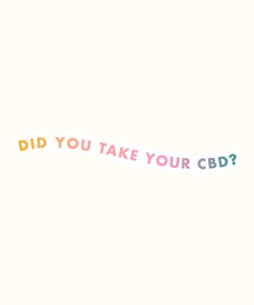 "Did You Take Your CBD?" Static Cling